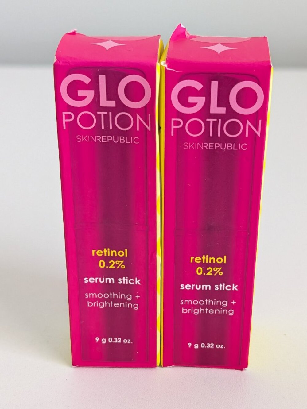 SkinRepublic GLO POTION Retinol 0.2% Serum Stick 0.32oz Travel Size Lot SEALED
